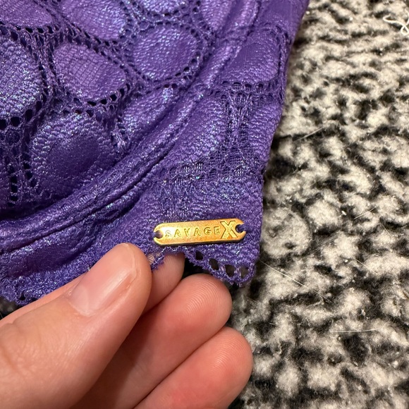 Savage X Fenty Vibrant Purple Lace Bra - Picture 2 of 5